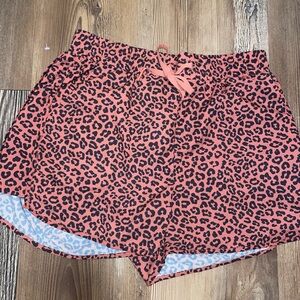 Leopard Print Women's Shorts - Pink